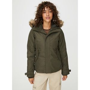 Aritzia Tna Summit Short Parka Charcoal Large